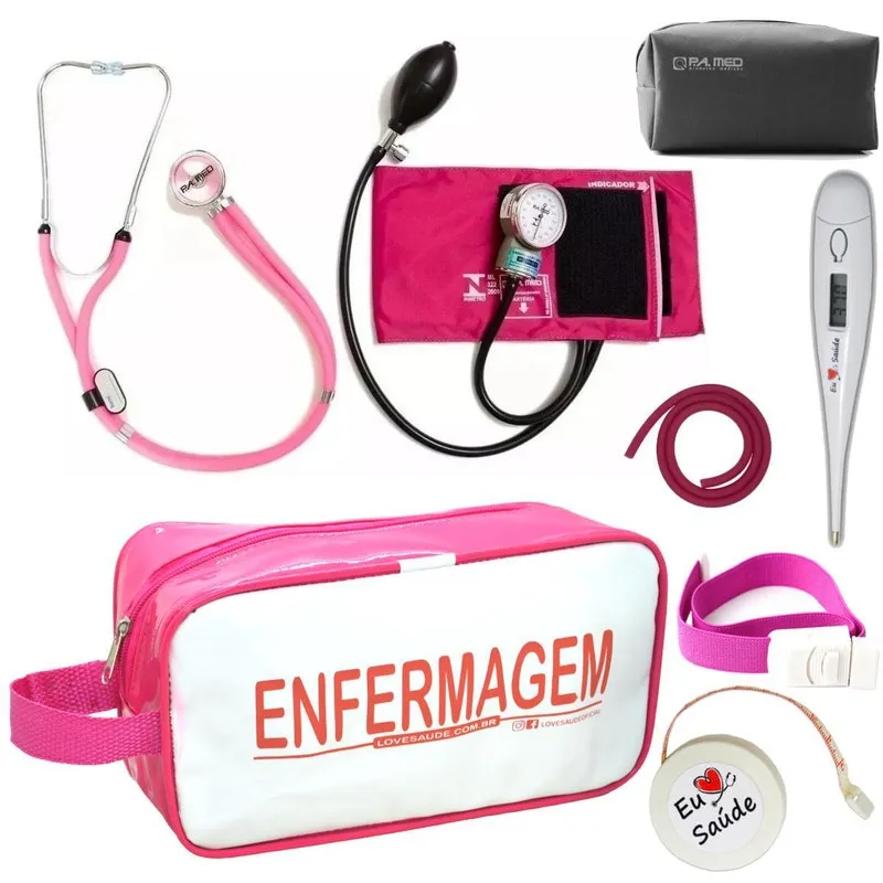 Kit De Enfermagem Completo - Rosa Pa Med