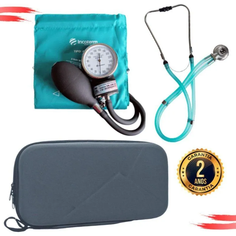 Kit Aparelho Pressao Esteto Rappaport Duplo Verde