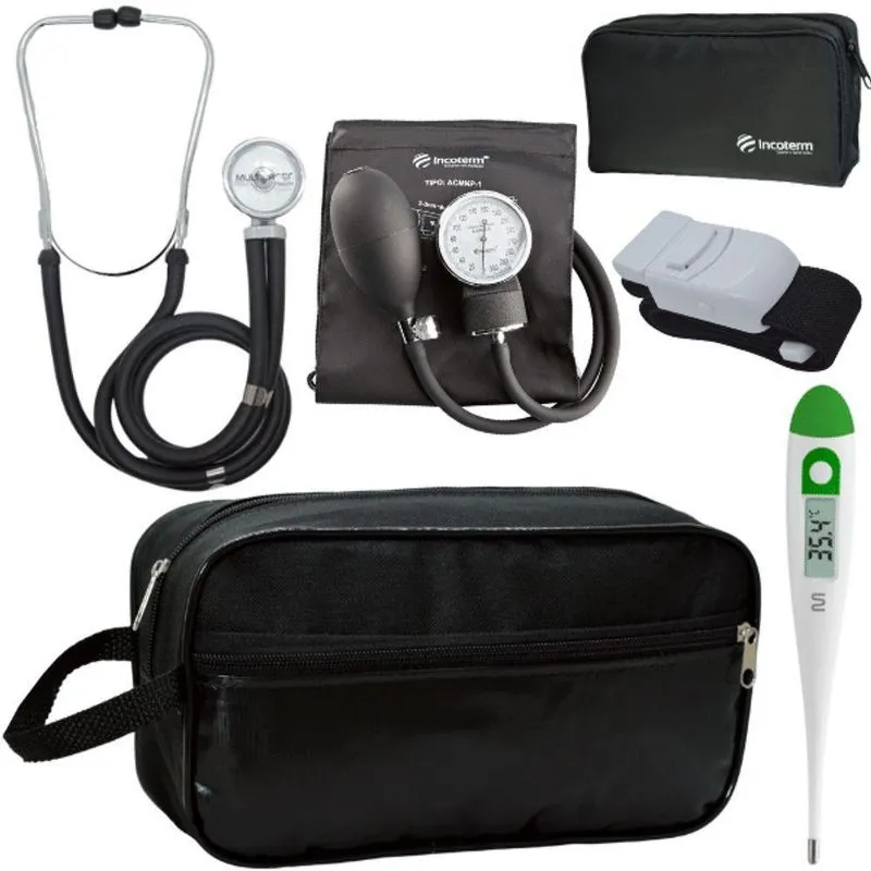 Kit Aparelho Pressão Estetoscópio Preto