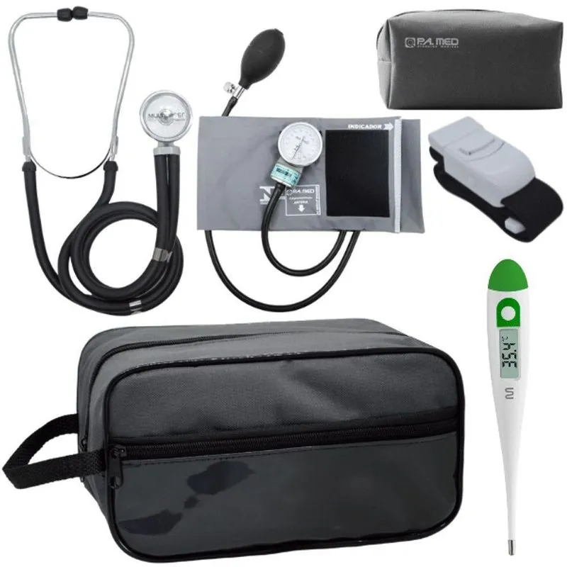 Kit Aparelho Pressão Estetoscópio Cinza