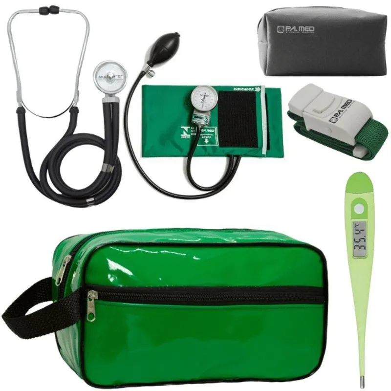 Kit Aparelho Pressão Estetoscópio Verde