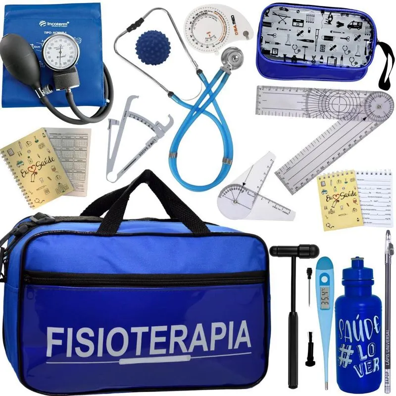 Kit Fisioterapia Goniômetro Fita Imc- Azul Incoterm