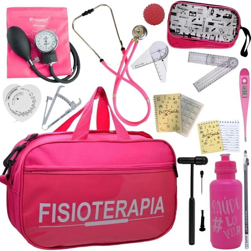 Kit Fisioterapia Goniômetro Fita Imc- Rosa Incoterm