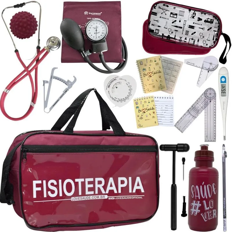 Kit Fisioterapia Goniômetro Fita Imc- Vinho Incoterm