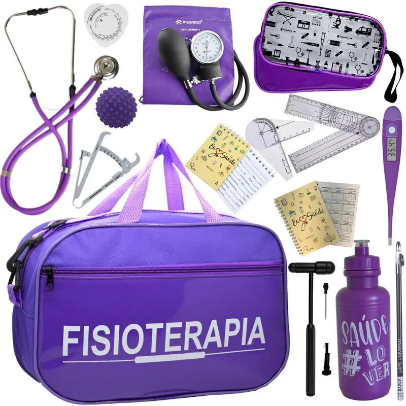 Kit Fisioterapia Goniômetro Fita Imc- Roxo Incoterm
