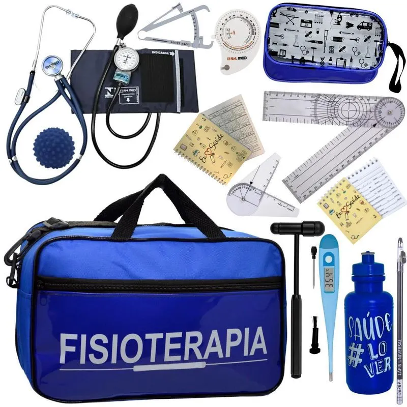 Kit Fisioterapia Goniômetro Fita Imc- Azul Pa Med