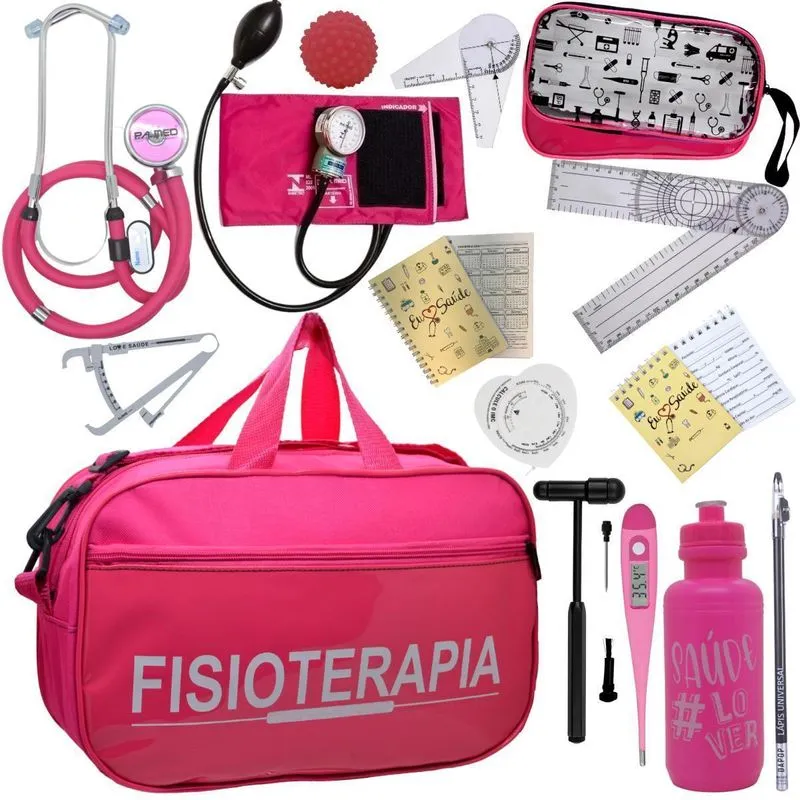 Kit Fisioterapia Goniômetro Fita Imc- Rosa Pa Med