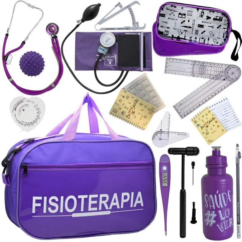 Kit Fisioterapia Goniômetro Fita Imc- Roxo Pa Med