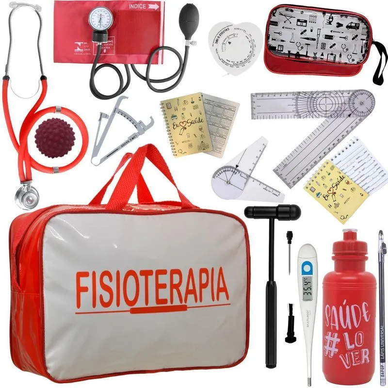 Kit Fisioterapia Goniômetro Fita Imc- Vermelho Pa Med