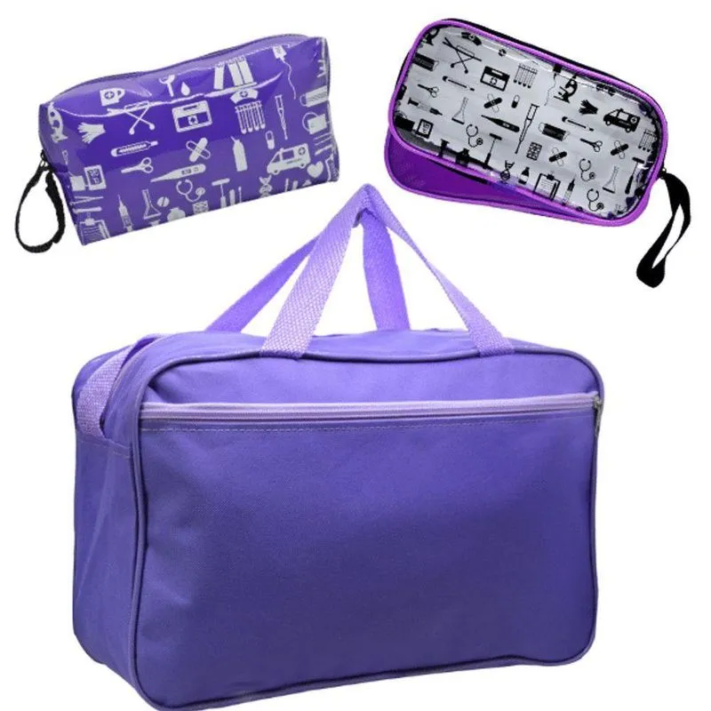 Kit Bolsa Cores Exclusiva Para Estagio Modelo Roxo