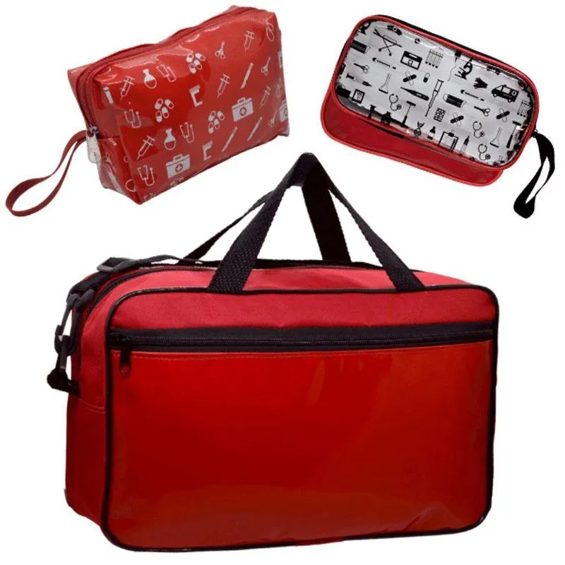 Kit Bolsa Cores Exclusiva Para Estagio Modelo Vermelho