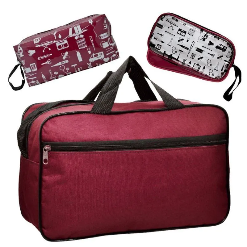 Kit Bolsa Cores Exclusiva Para Estagio Modelo Vinho