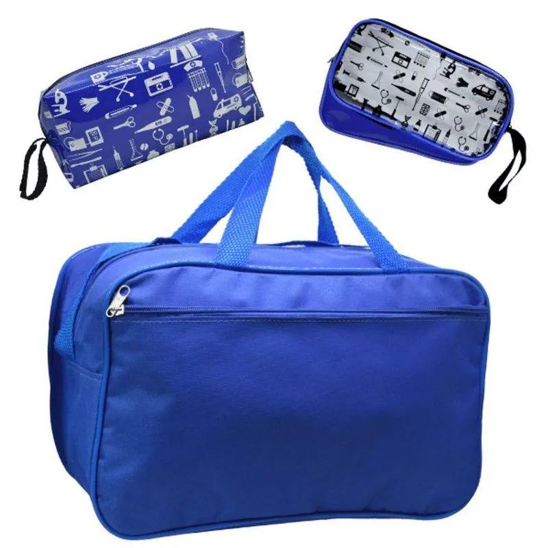 Kit Bolsa Cores Exclusiva Para Estagio Modelo Azul