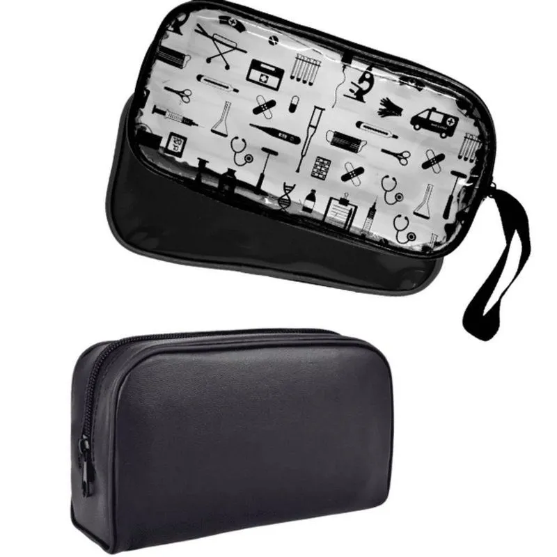 Kit Bolsa Enfermagem Esteto E Aparelho Pressao Luxo Top Preto