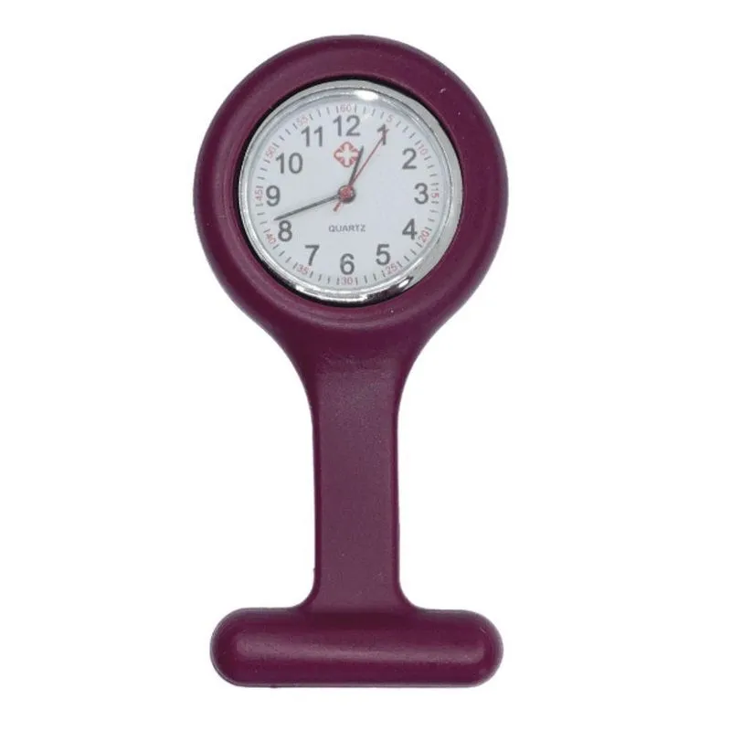 Relógio De Lapela Ou Bolso Vermelho Escuro