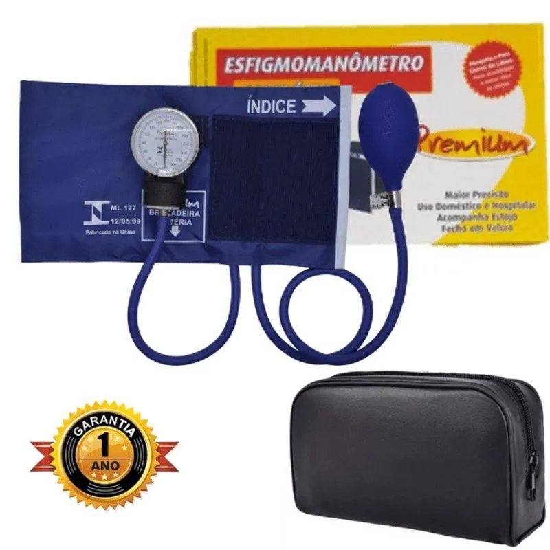 Aparelho De Pressão Esfigmomanômetro Aneroide Azul