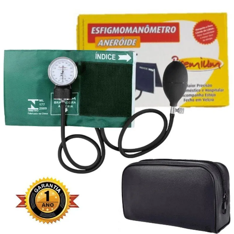 Aparelho De Pressão Esfigmomanômetro Aneroide Verde