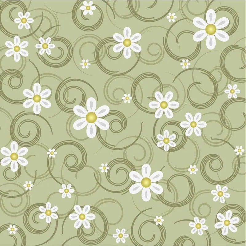 Papel De Parede Adesivo Floral 0075- 3M X 0,58Cm