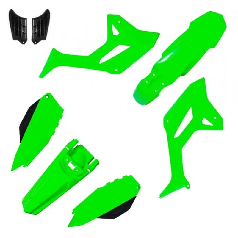 Kit Plástico Biker R1de Crf 250f Trilha Mx Verde Único
