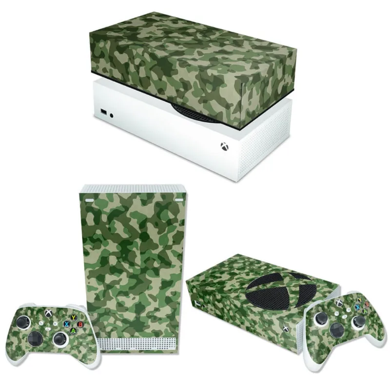 Capa Anti Poeira e Skin Xbox Series S - Camuflado Verde