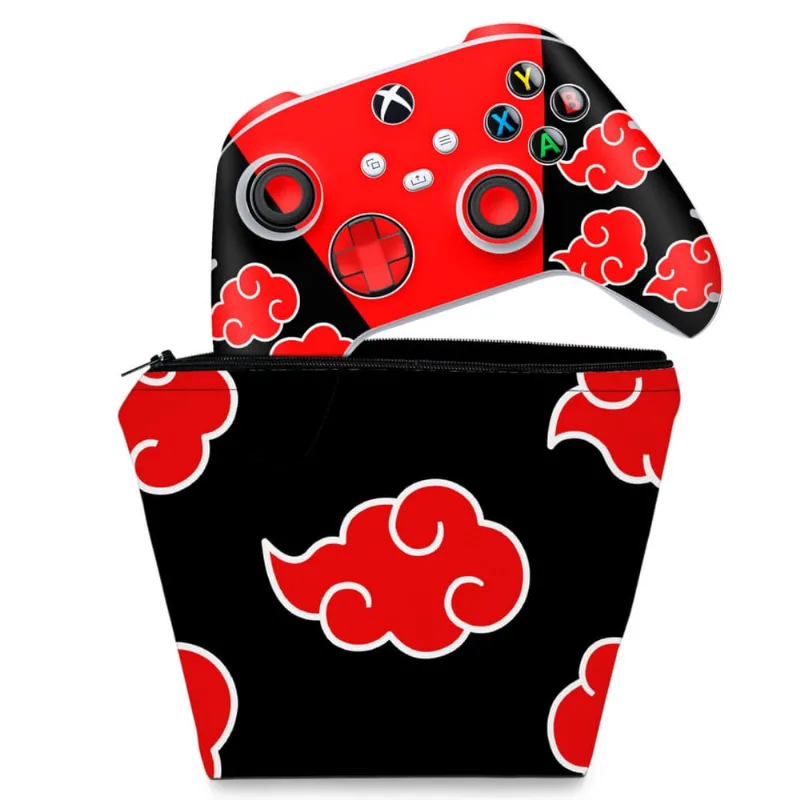 Capa Case e Skin Xbox Series S X Controle Adesivo - Naruto Akatsuki