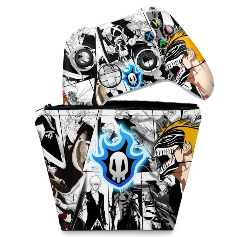 Capa Case e Skin Xbox Series S X Controle Adesivo - Bleach