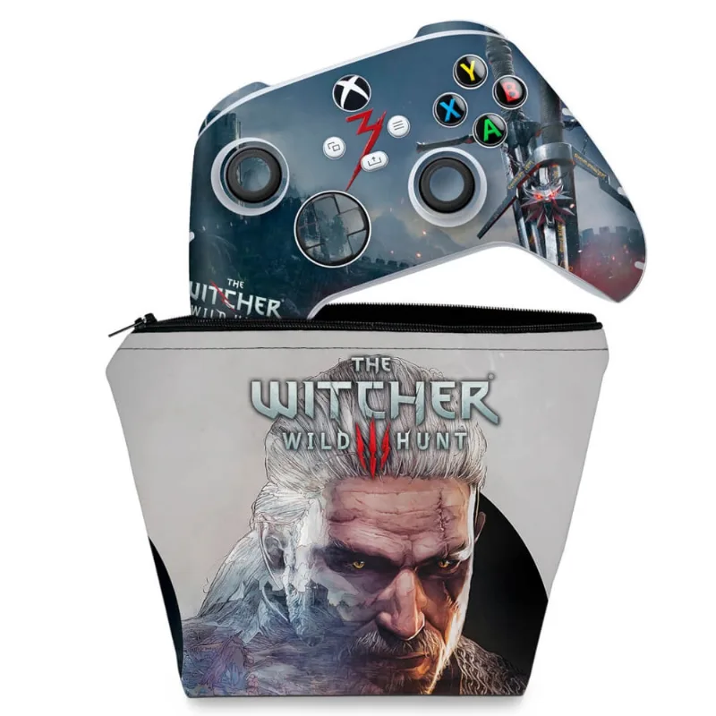 Capa Case e Skin Xbox Series S X Controle Adesivo - The Witcher 3