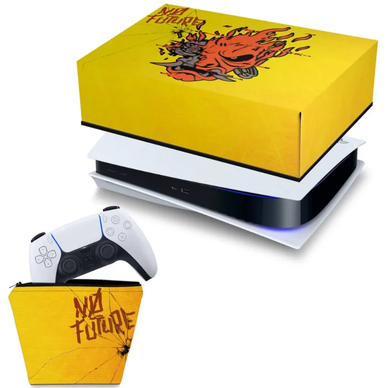 Capa PS5 Anti Poeira Horizontal e Case Controle - Cyberpunk 2077