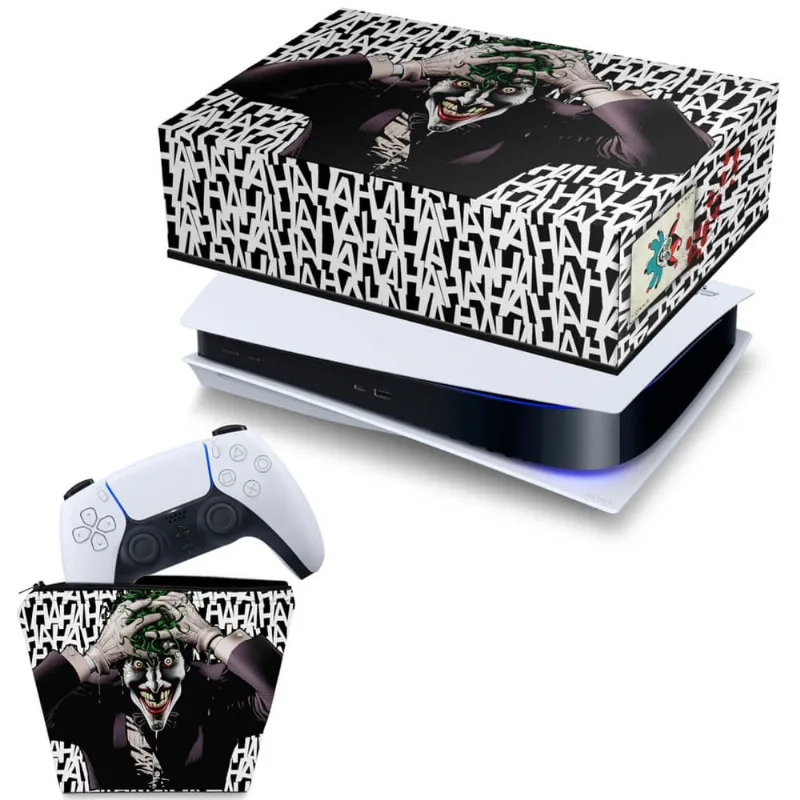 Capa PS5 Anti Poeira Horizontal e Case Controle - Joker Coringa
