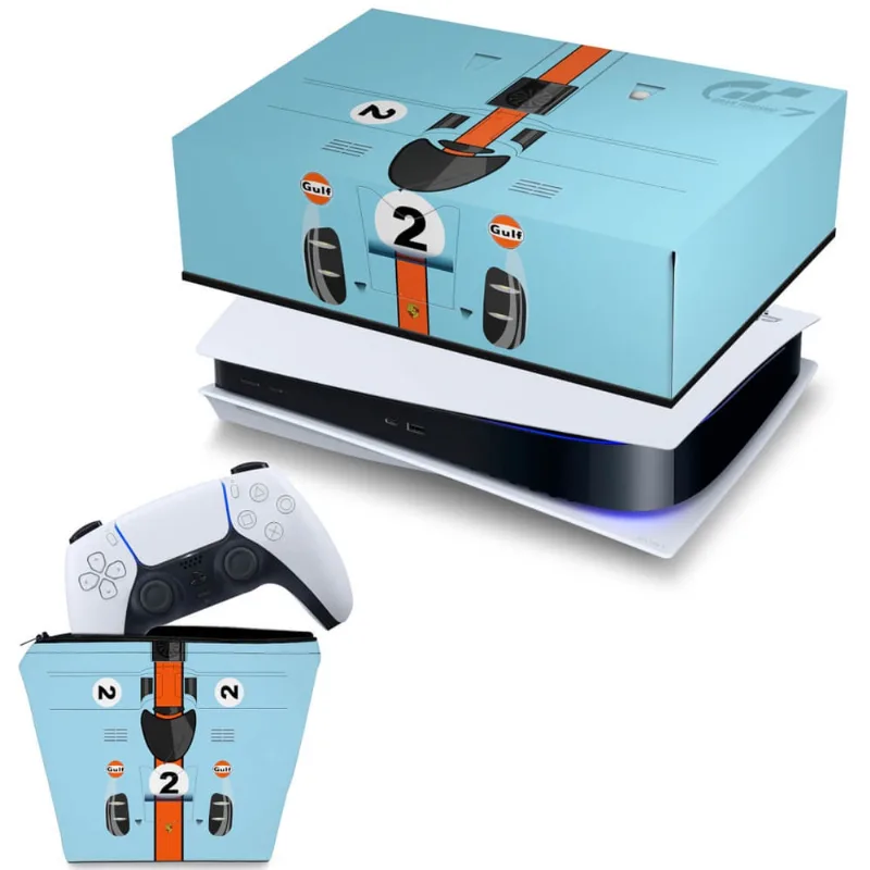 Capa PS5 Anti Poeira Horizontal e Case Controle - Gran Turismo 7