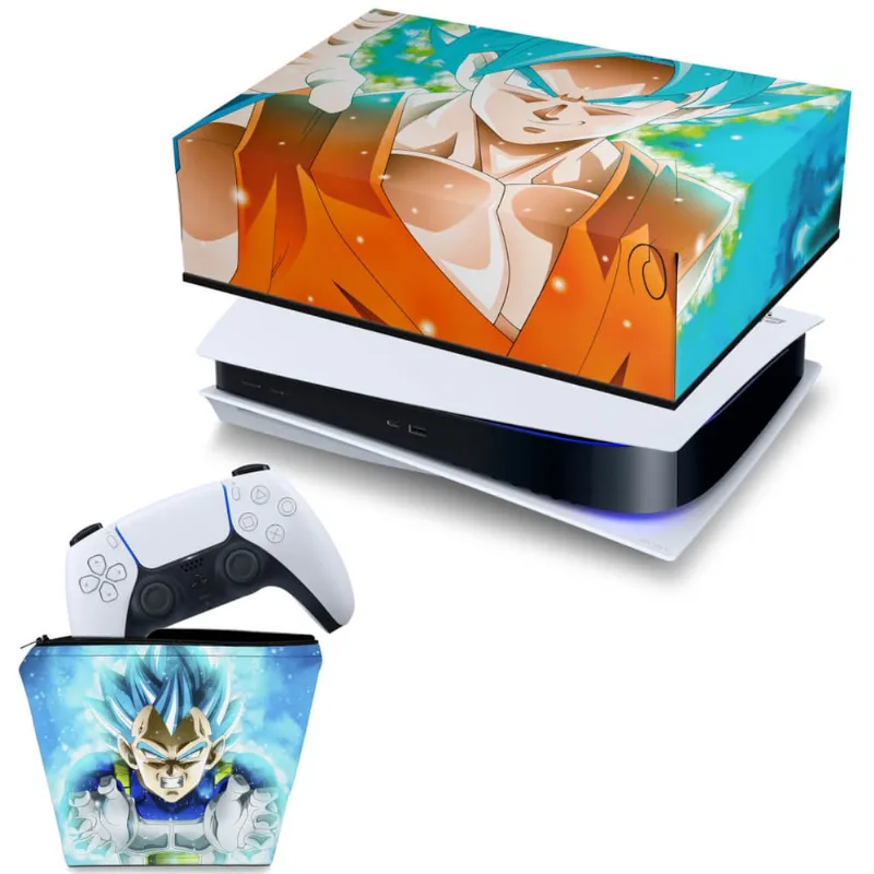 Capa PS5 Anti Poeira Horizontal e Case Controle - Dragon Ball Super