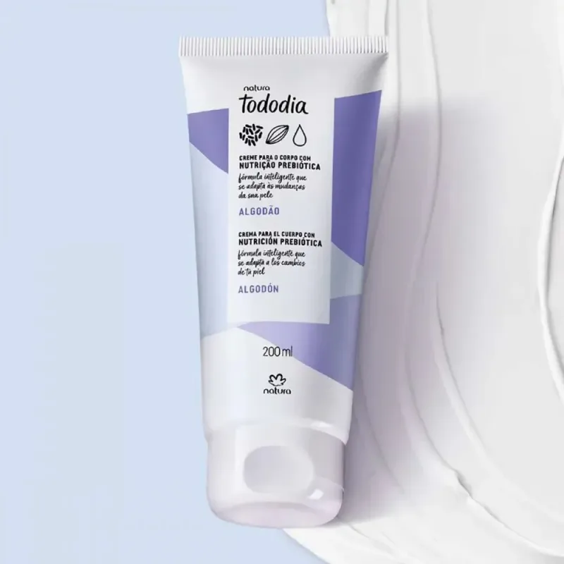 Creme Desodorante Nutritivo para o Corpo Algodão Tododia - 200ml