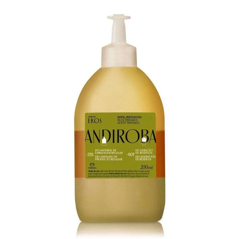 Refil Óleo Trifásico Natura Ekos Andiroba 200ml