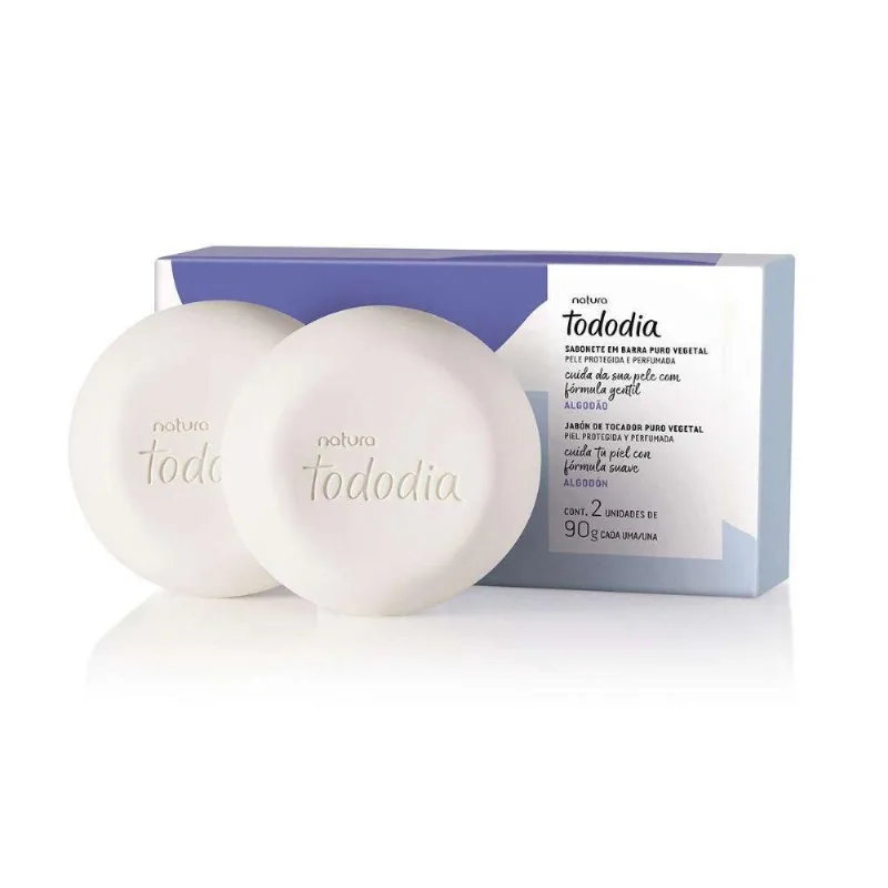 Sabonete Em Barra Natura Tododia Algodão 2x90g