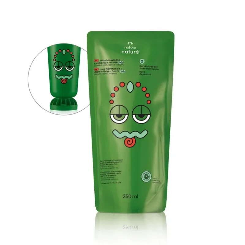 Refil Condicionador Cabelos Cacheados e Crespos Naturé 250 ml EX