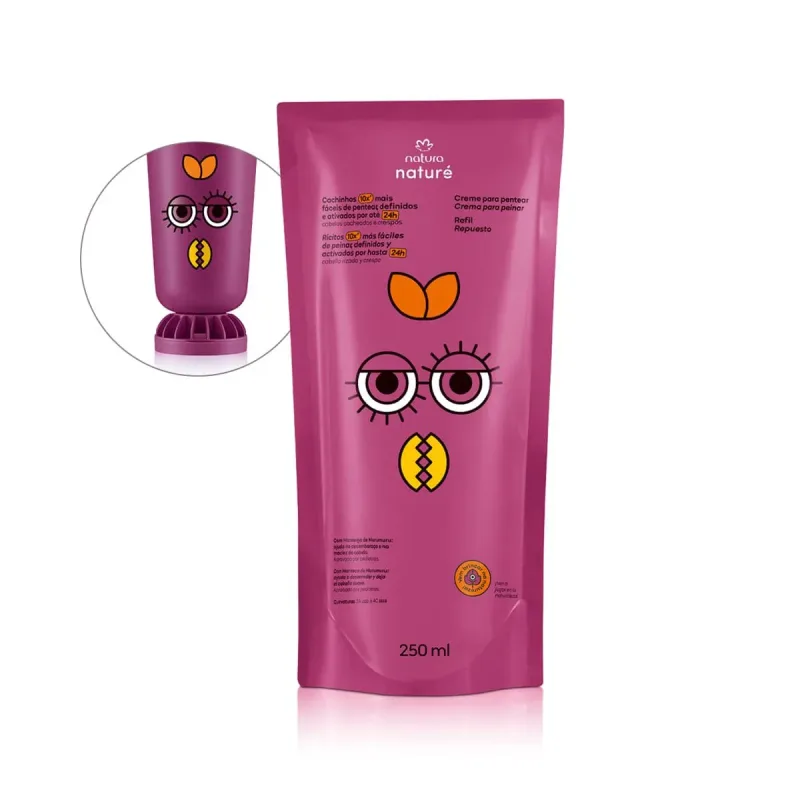 Creme de Pentear Natura Naturé REFIL Cabelos Cacheados e Crespos 250ml