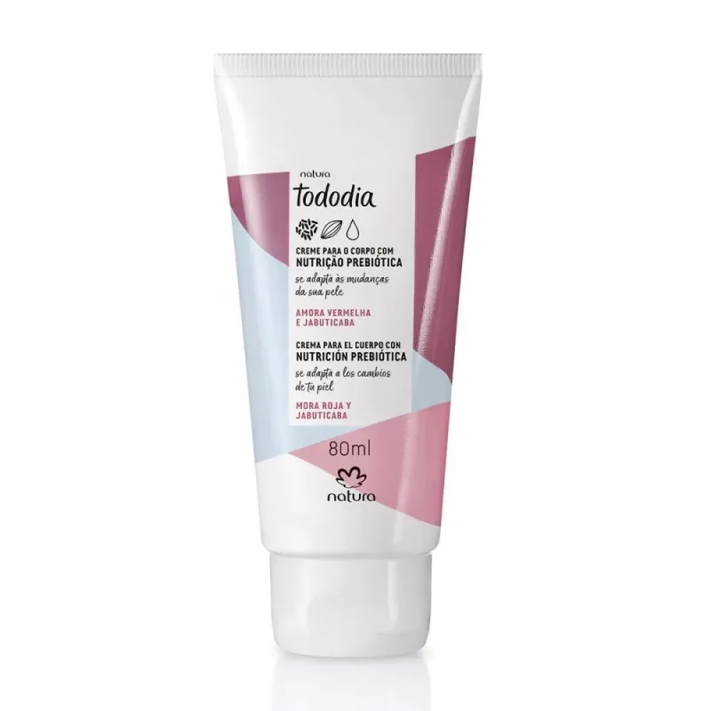 Creme Desodorante Nutritivo para o Corpo Tododia Amora Vermelha e Jabuticaba 80 ml