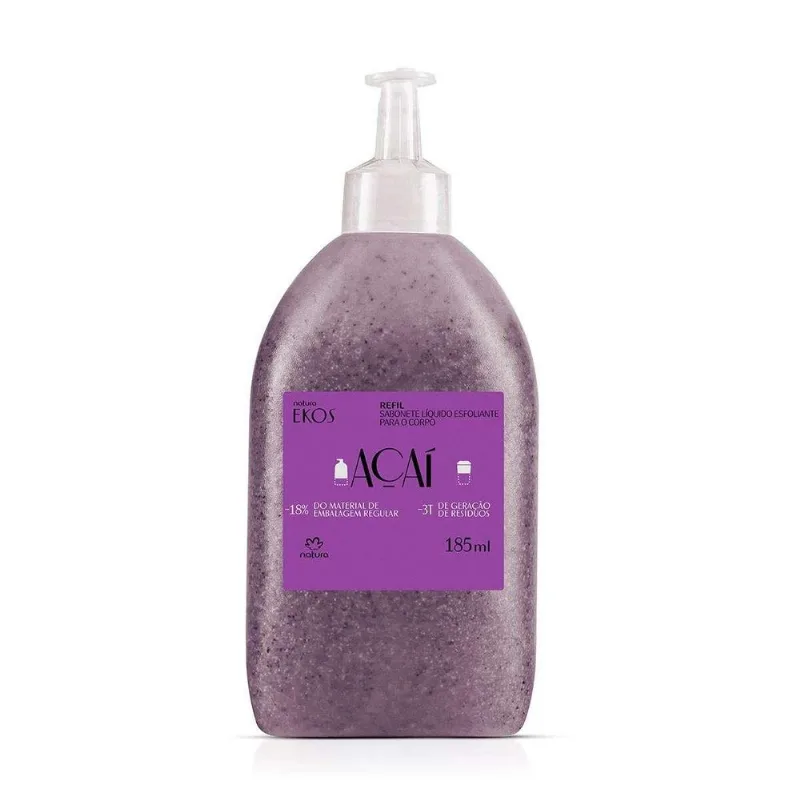 Natura - Ekos Refil Sabonete Líquido Esfoliante Açaí 185ml