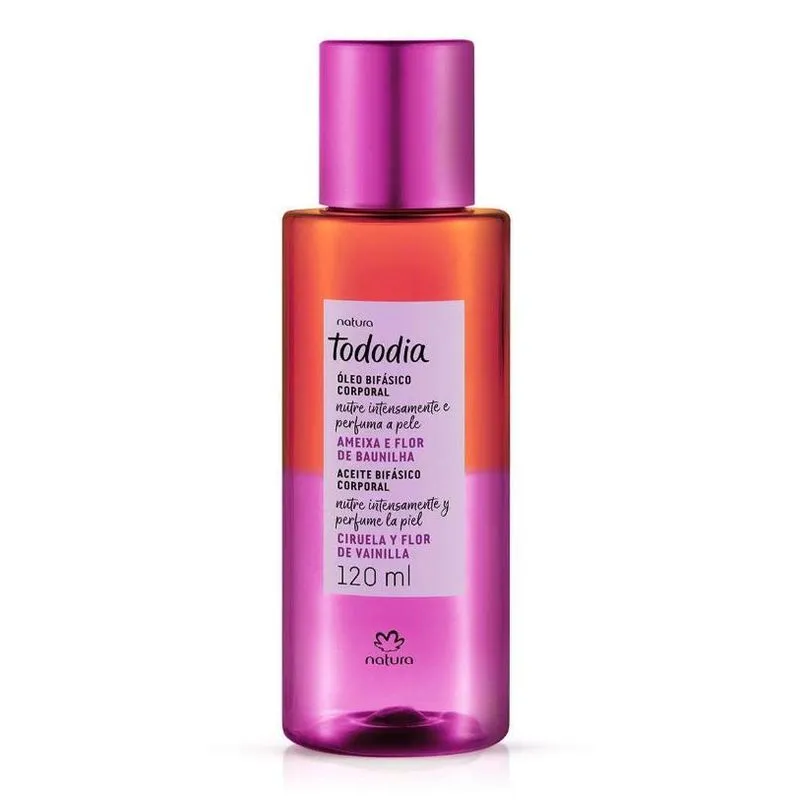 Óleo Bifásico Ameixa E Flor Baunilha Natura Todo Dia 120ml