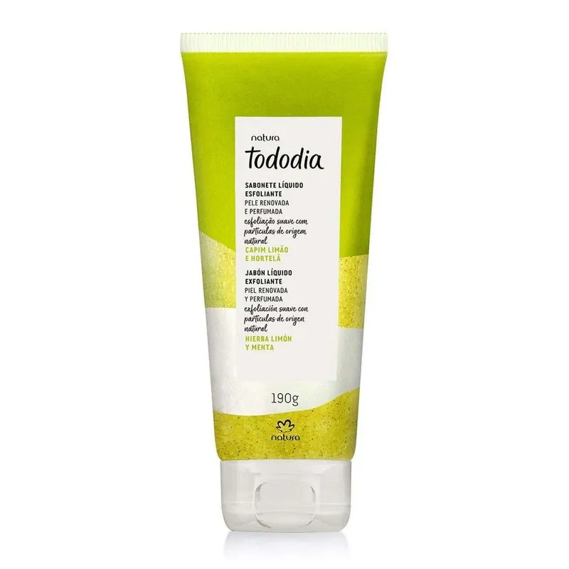 Natura tododia capim limao hortelã sab liq esfoliante 190g