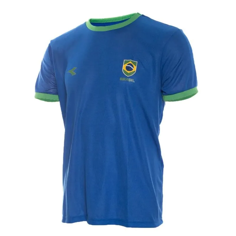 Camiseta Diadora Brasil 2026 Masculina Azul Casual G