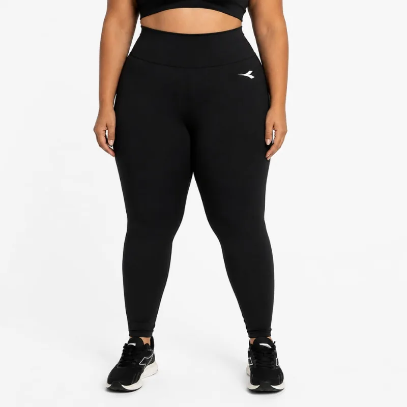 Calça Feminina Plus Size ICON Diadora Preta 5G - Diadora