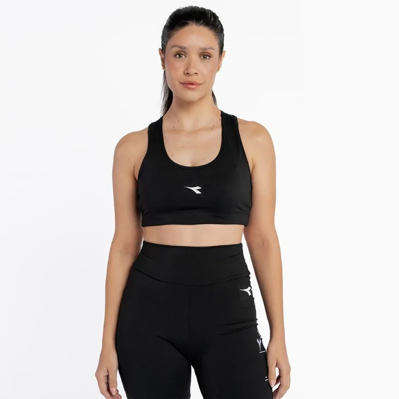 Top Feminino Icon Diadora Preto G