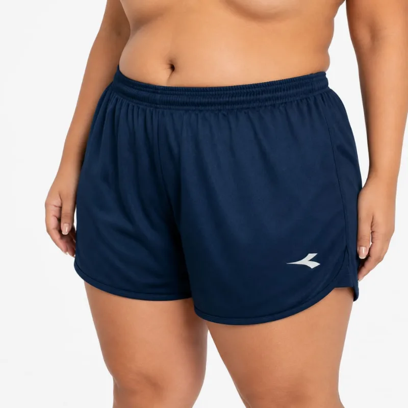 Short Feminino Plus Size Icon Diadora Azul 5G - Diadora