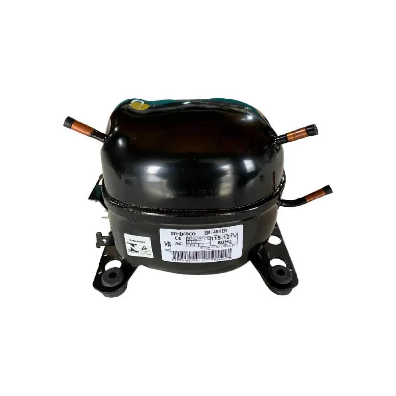 Compressor para Refrigeração Embraco EMI45HER 1/8 HP R134a 127V Preto