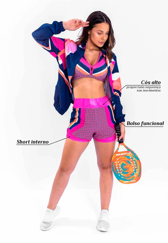 Shorts duplo estampa Acqua M