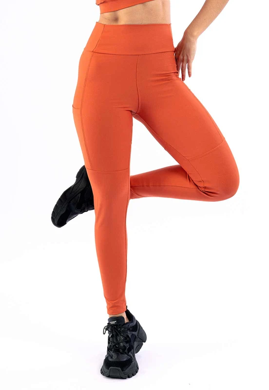 Legging Lisa Bronze com Recortes e Bolsos Anoitecer G