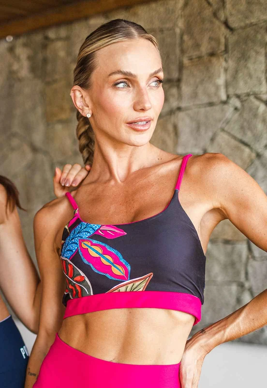 Top dupla face liso rosa anoitecer G