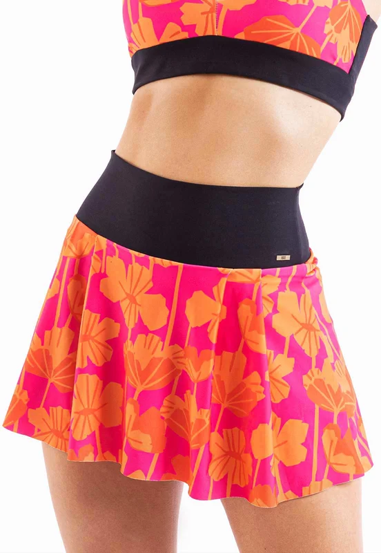 Shorts saia transpassada estampa Sunset M