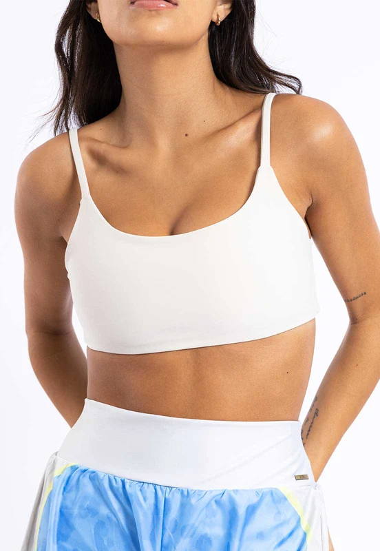 Top faixa dupla face liso Bege Luna Sinergia M
